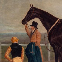 Portrait d'un cheval du XIXe siècle, attribué à John Frederick Herring, Sir, huile sur toile, britannique