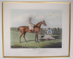 Barefoot, The Winner Of The Great St. Leger At Doncaster 1823 Aquatint by John F
