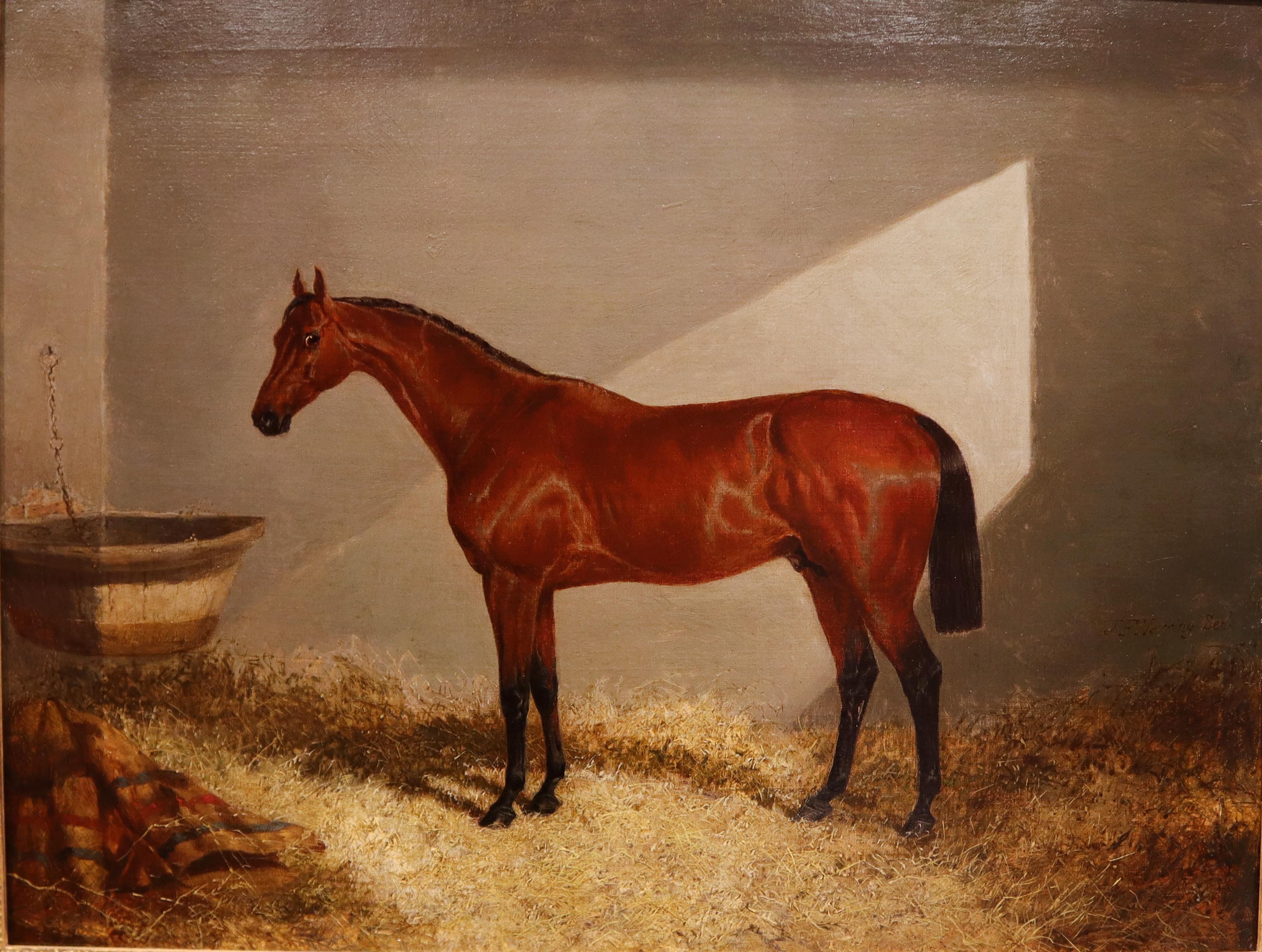 John Frederick Herring Sr. Animal Painting - Bloomsbury, Winner of the Derby Oil on canvas