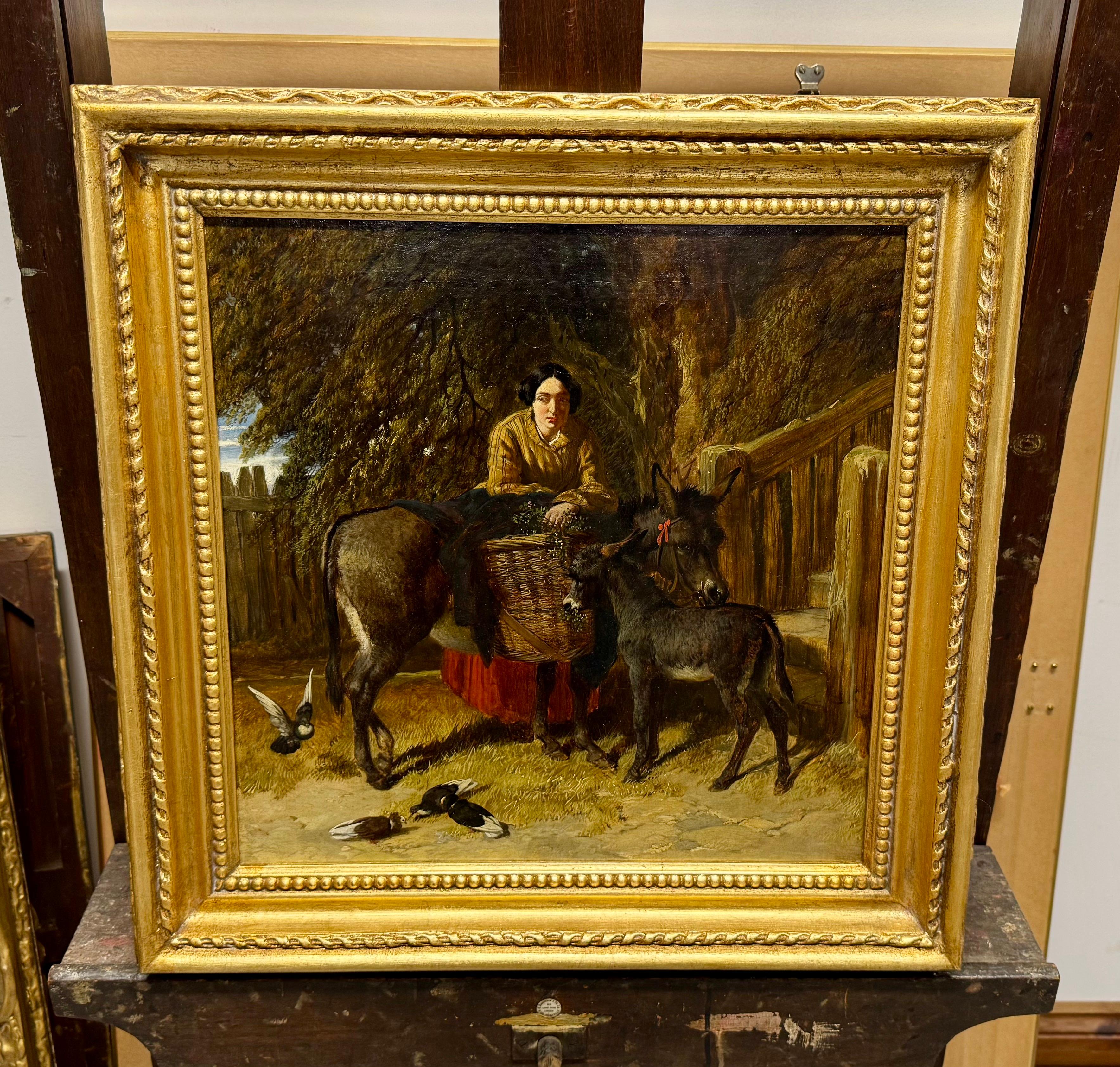 Tempo di alimentazione - Painting Vittoriano di John Frederick Herring Sr.