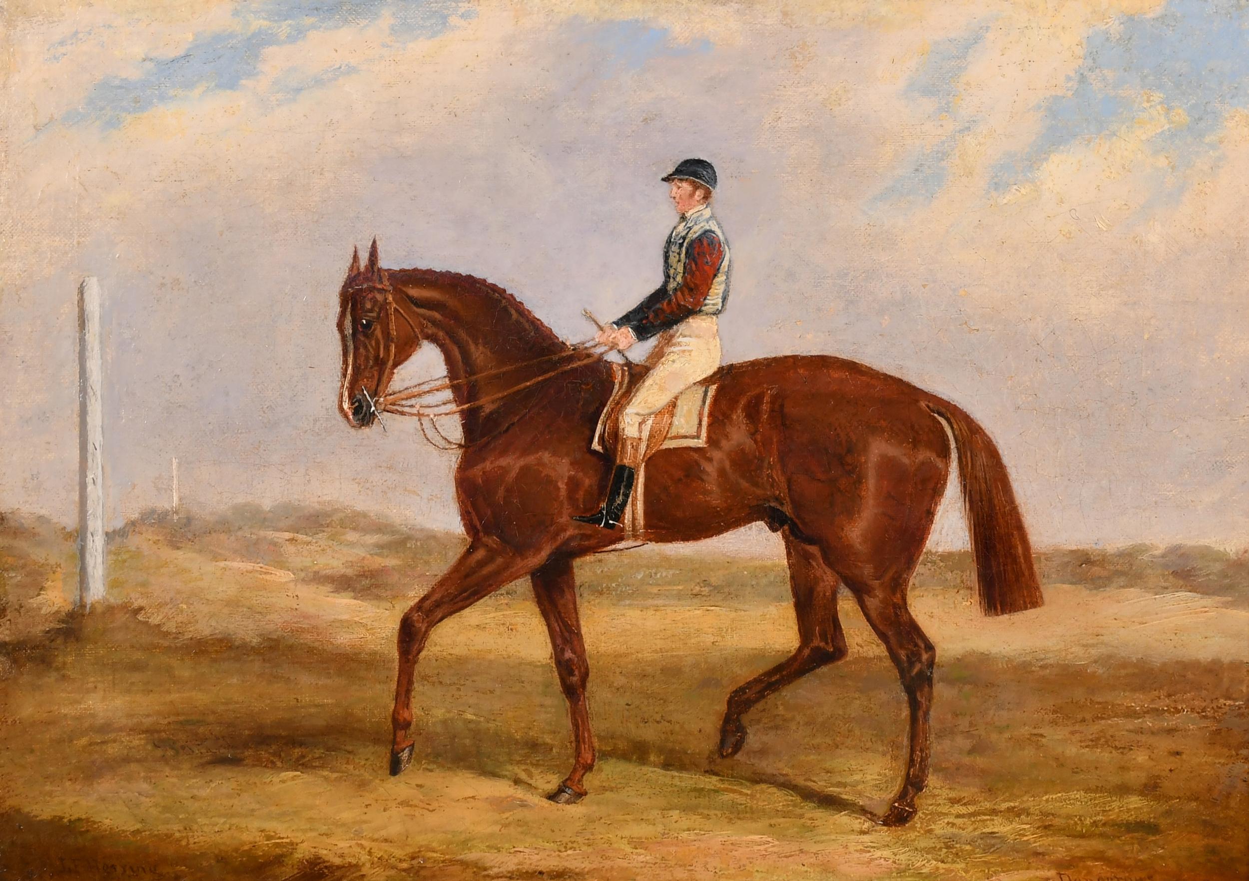 John Frederick Herring Sr. Animal Painting - Fine Original 1830's Signed Oil Painting Portrait of Derby Winner Racehorse