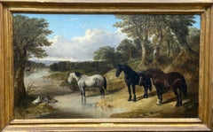Retrato de caballos, Cazadores en la hierba (Vacaciones de verano)