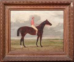 Portrait de Henry Constable Up Top 1878 gagnant du Derby Epsom 19ème siècle