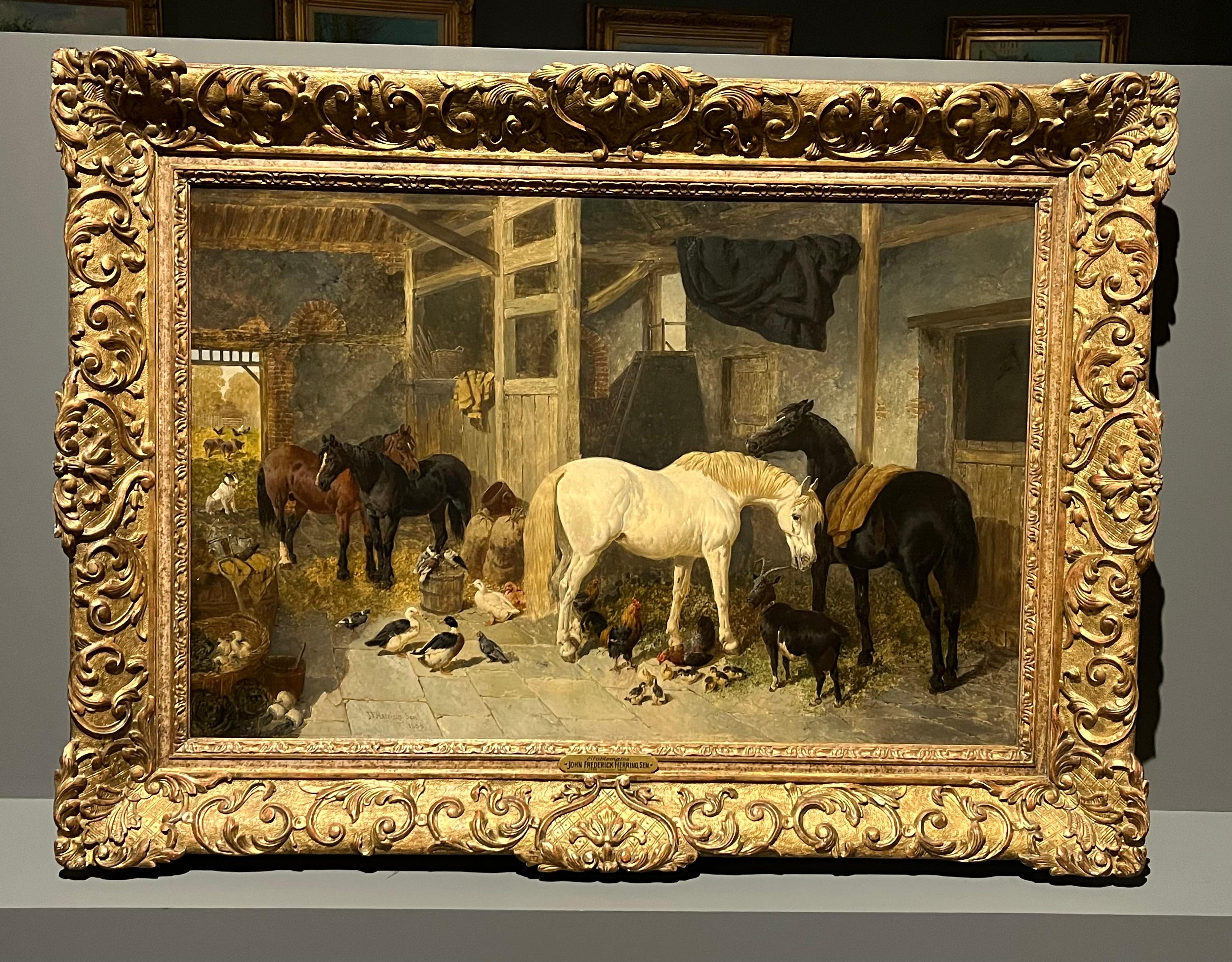 John Frederick Herring Sr. Animal Painting - Stable Mates