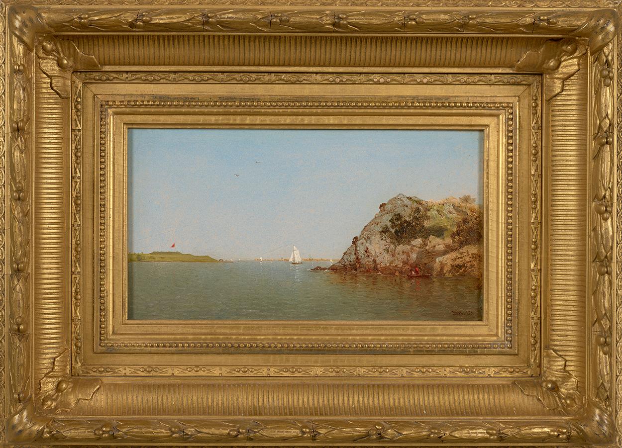 Beacon Rock, Newport - Painting by John Frederick Kensett