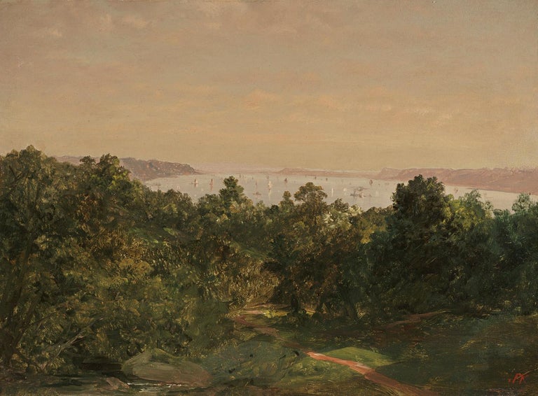 <i>On the Hudson from Ossining</i>, 19th century, by John Frederick Kensett, offered by Questroyal Fine Art