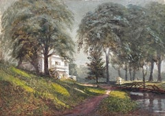 "White House and Trees, " John Frederick Kensett, Hudson River School, New Jersey
