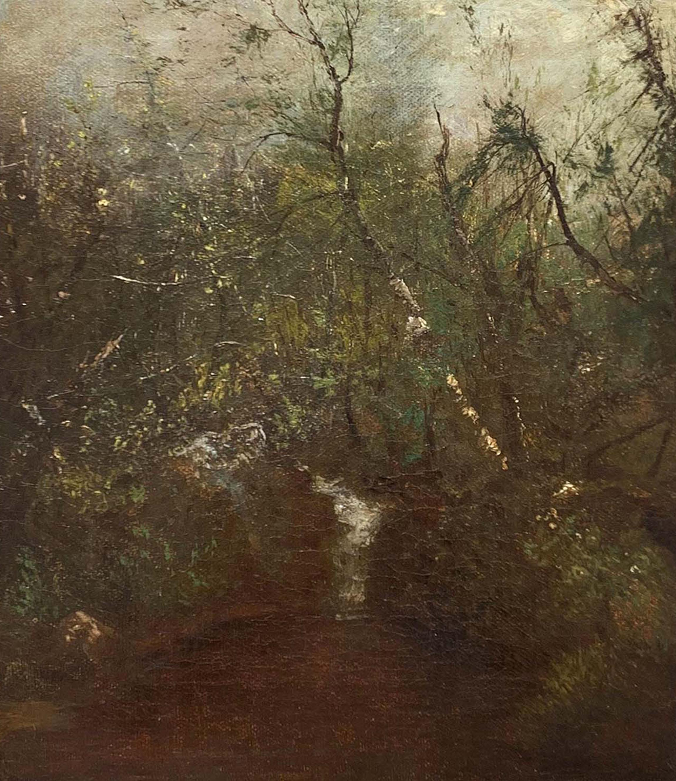 JOHN FREDERICK KENSETT (1816-1872)
Woodland Waterfall
Oil on canvas
14 x 12 inches
Signed lower right


