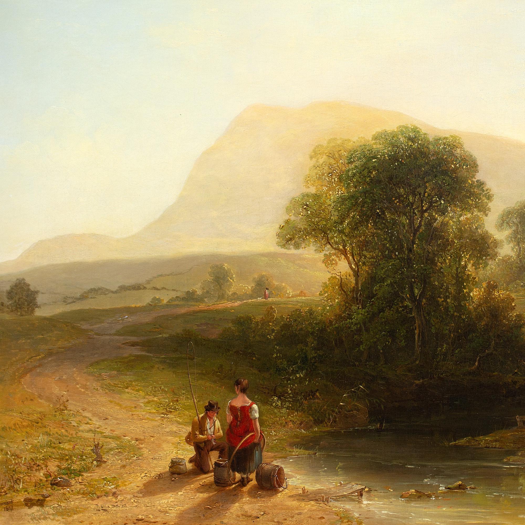 John Frederick Tennant, Escena fluvial cerca de Scarborough, Pintura al óleo 2