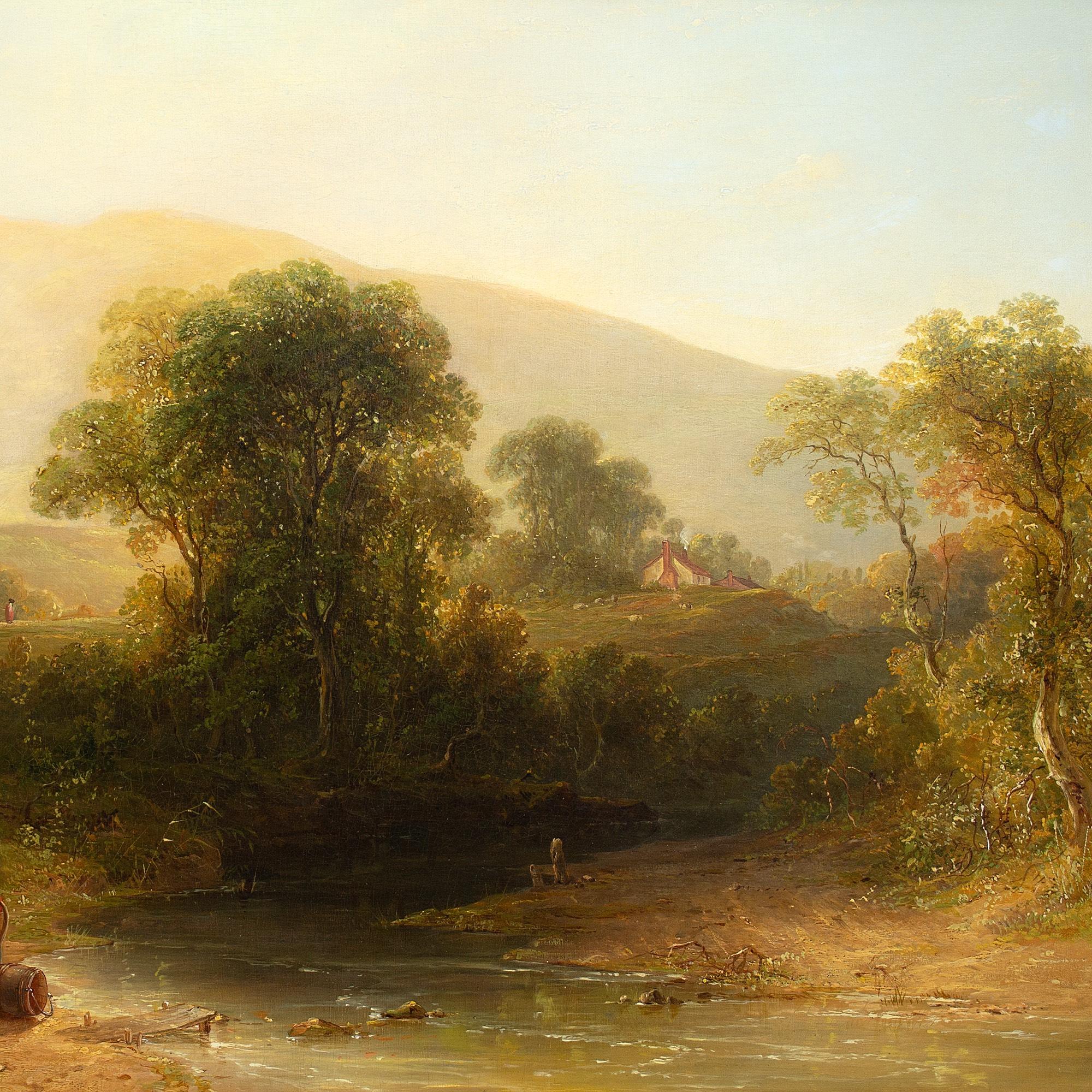 John Frederick Tennant, Escena fluvial cerca de Scarborough, Pintura al óleo 3