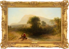 John Frederick Tennant, River Scene Near Scarborough, Oil Painting 