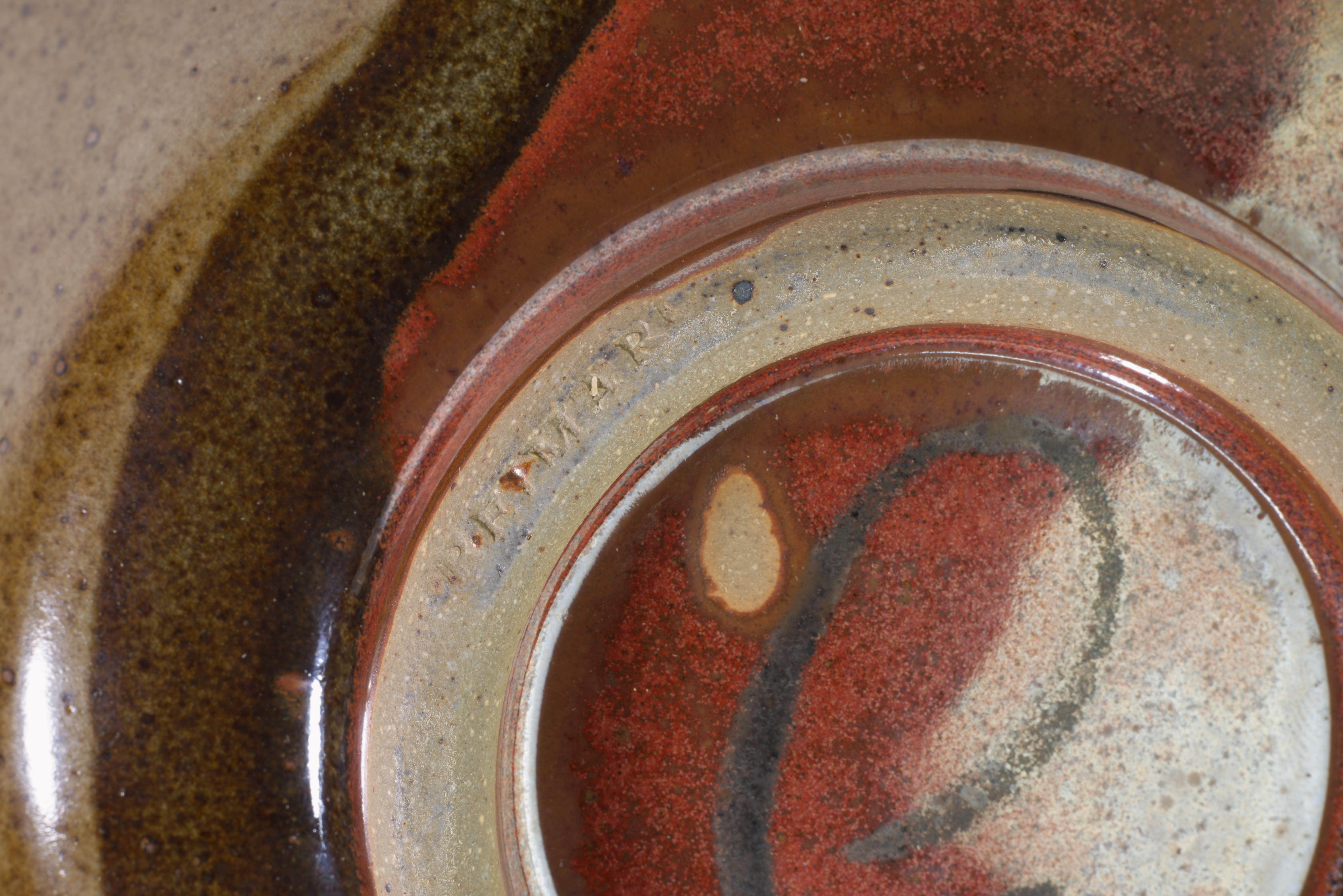 John Freimarck Calligraphy Inspired Bowl Organic Art Pottery 1970s For Sale 1