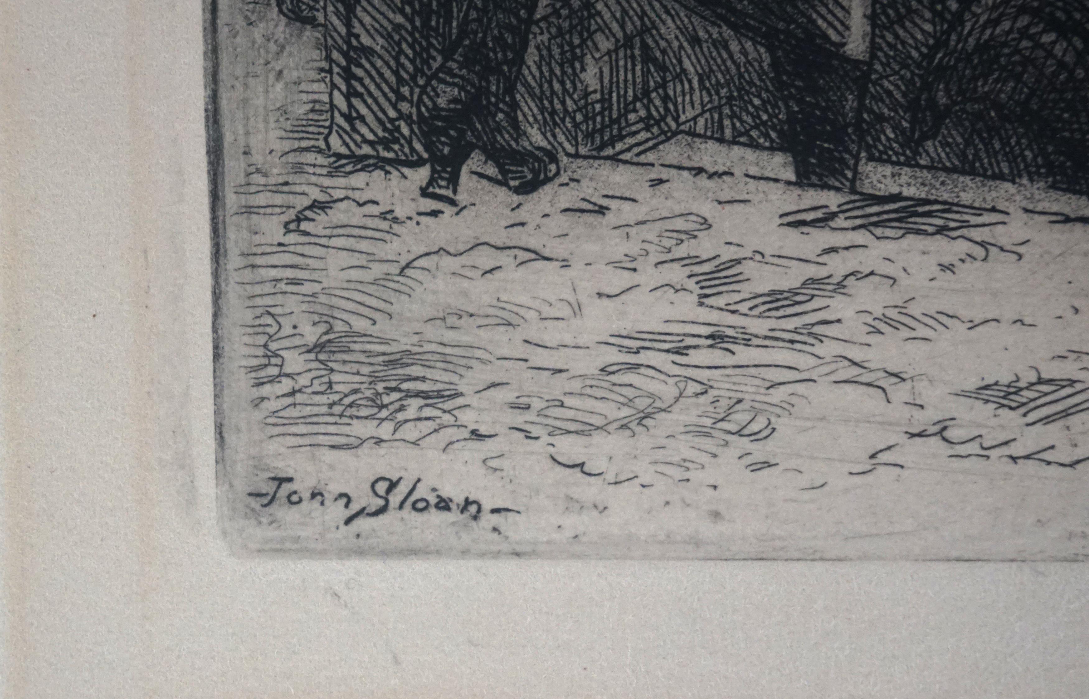 1920 Realismo social Aguafuerte de John French Sloan titulado 