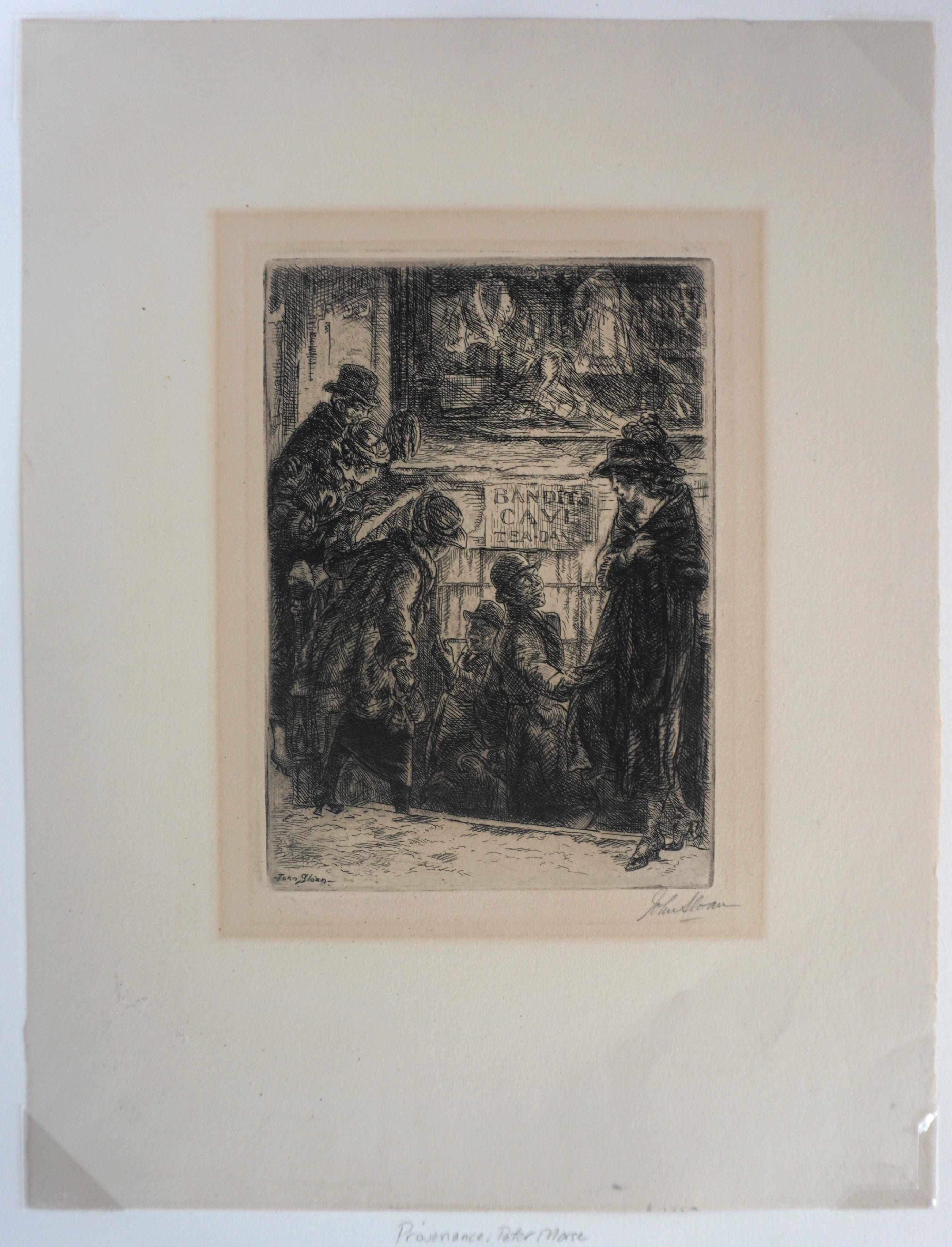Realismo social de principios del siglo XX Grabado de John Sloan -- Cueva de los bandidos en venta 1