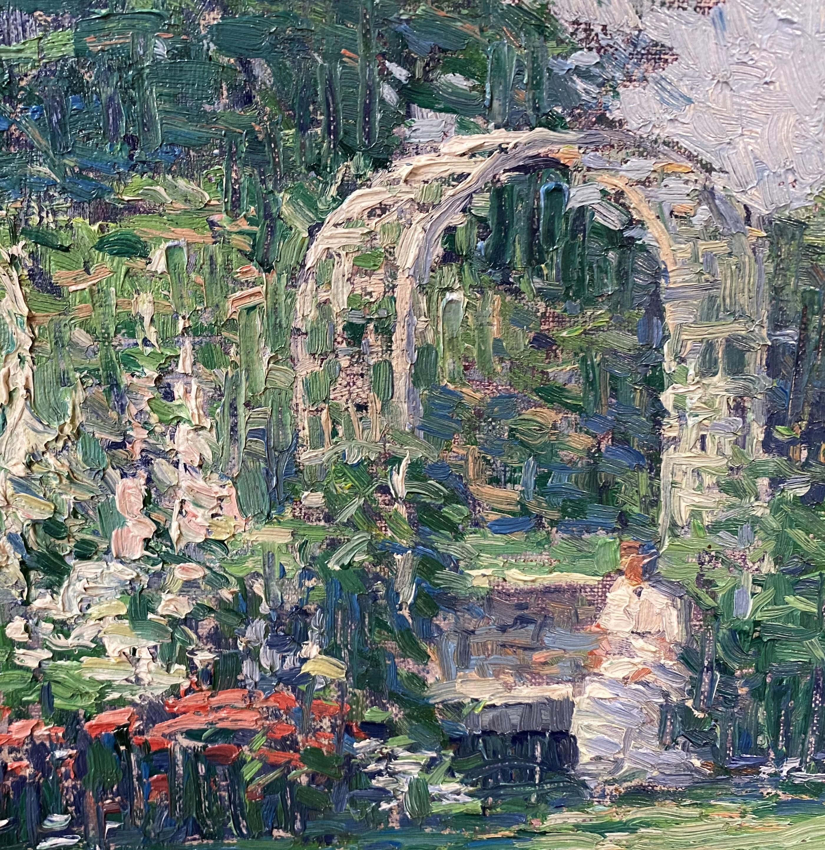 Garden Gate - American Impressionist Painting by John Fulton Folinsbee