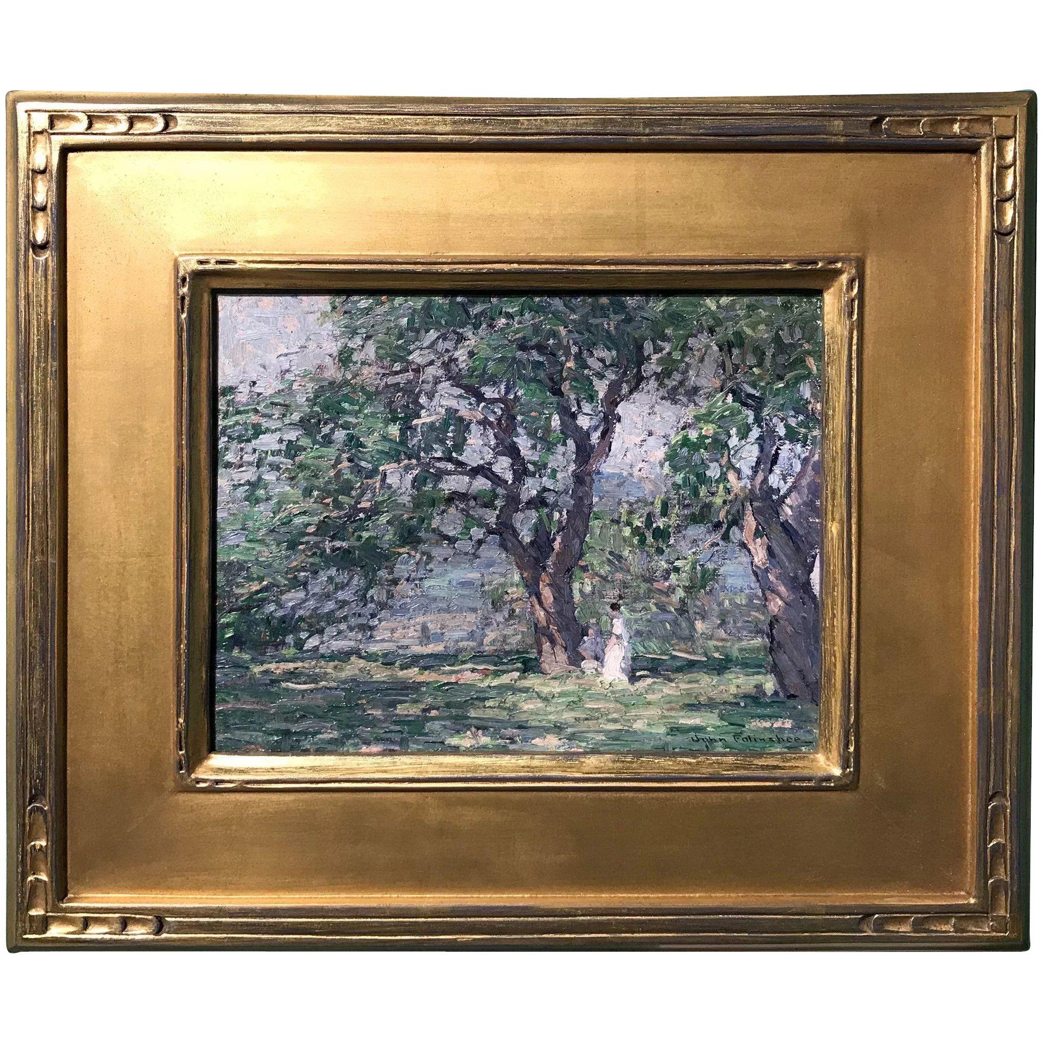 En el huerto - Painting de John Fulton Folinsbee