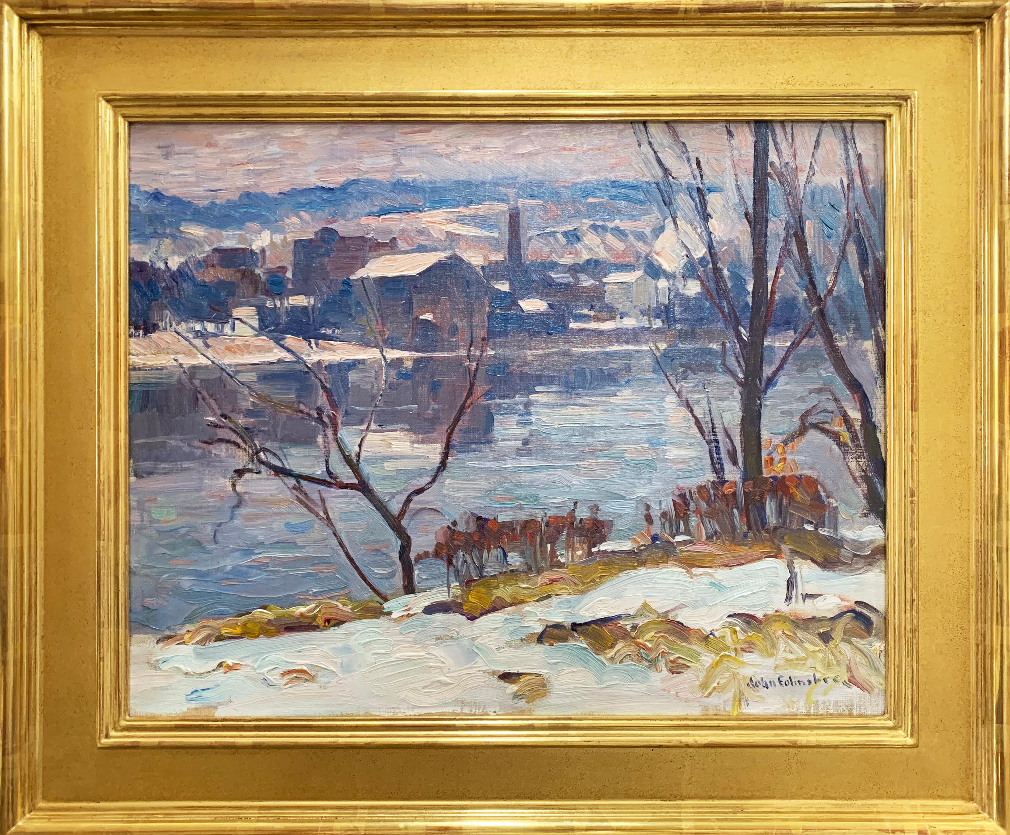 John Fulton Folinsbee Landscape Painting - John Folinsbee, Delaware River & Lambertville, NJ, ca. 1930, Signed