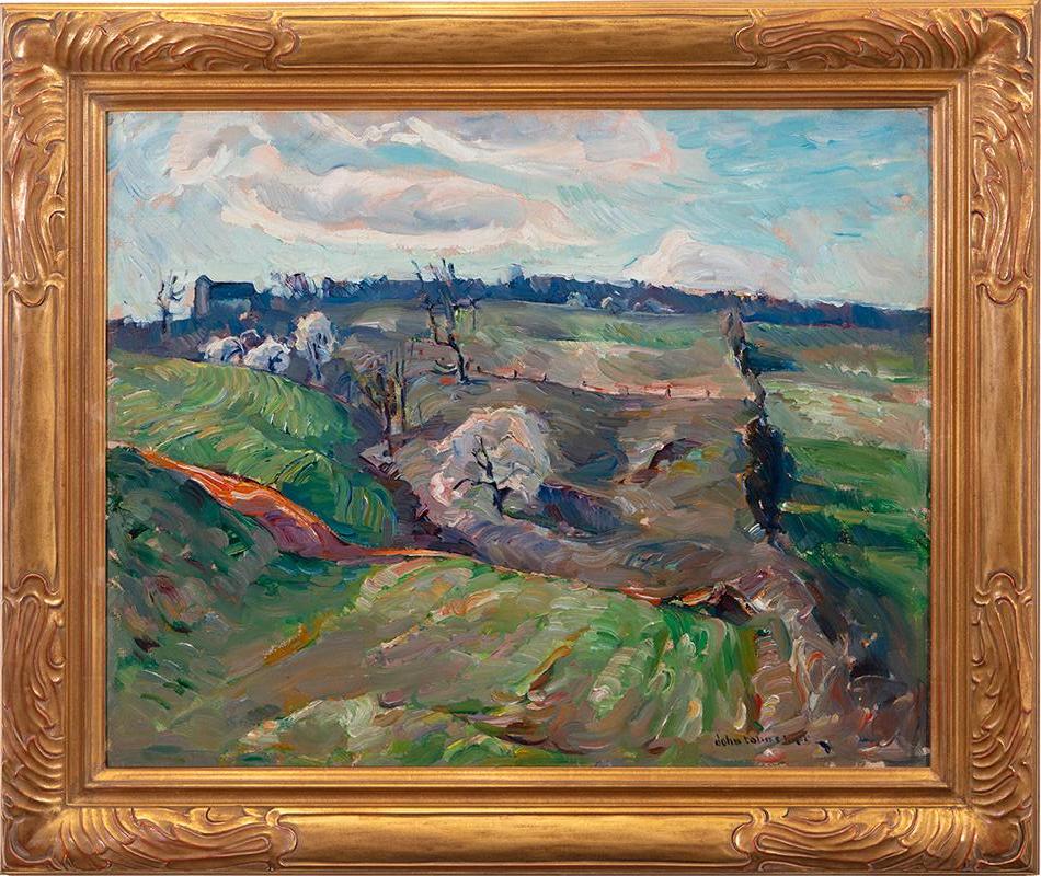 Landscape Painting de John Fulton Folinsbee - "Primavera de Solebury"