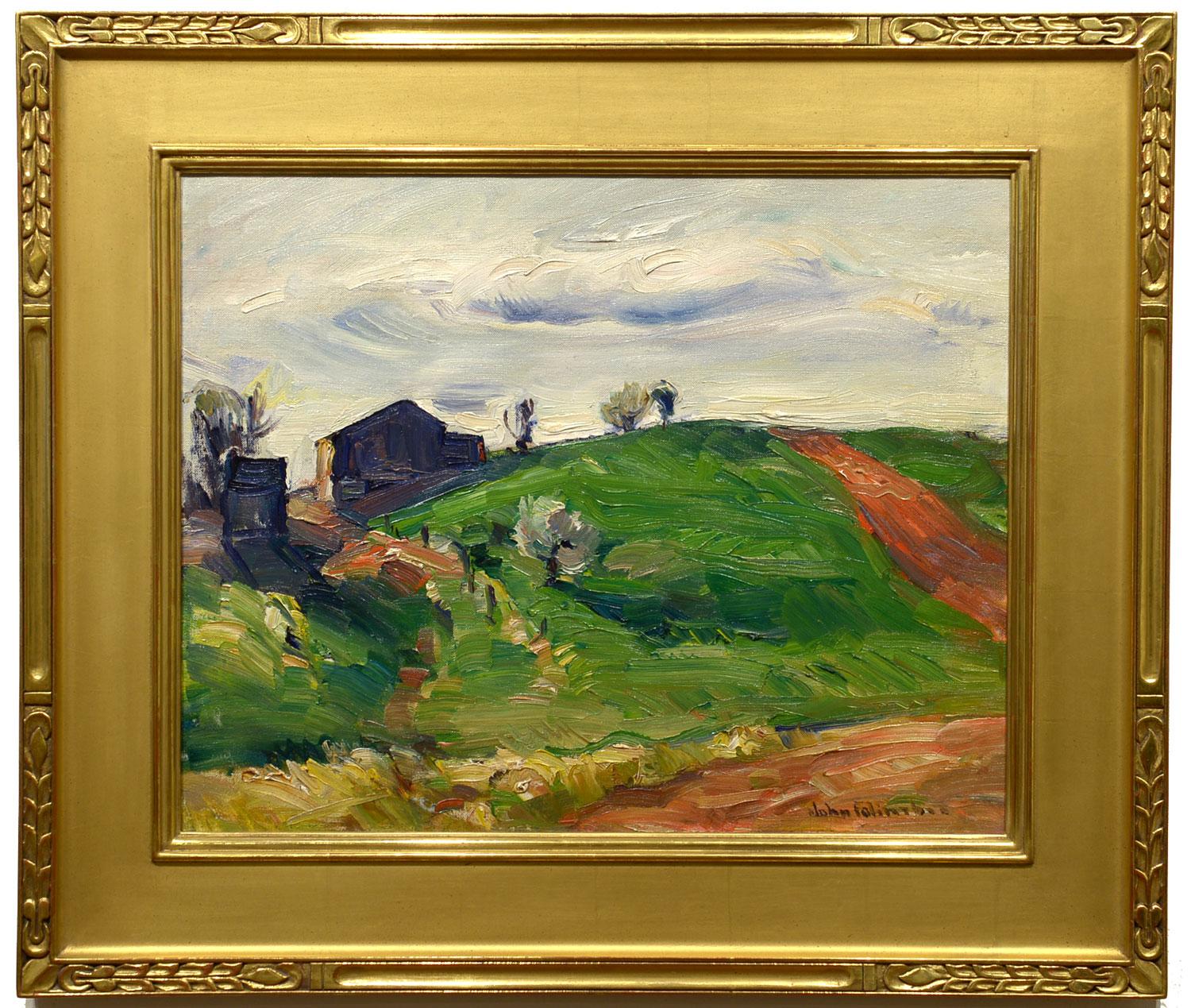 Summer Farm, American Impressionist, Oil, Landscape, New Hope, Pennsylvania - Painting by John Fulton Folinsbee