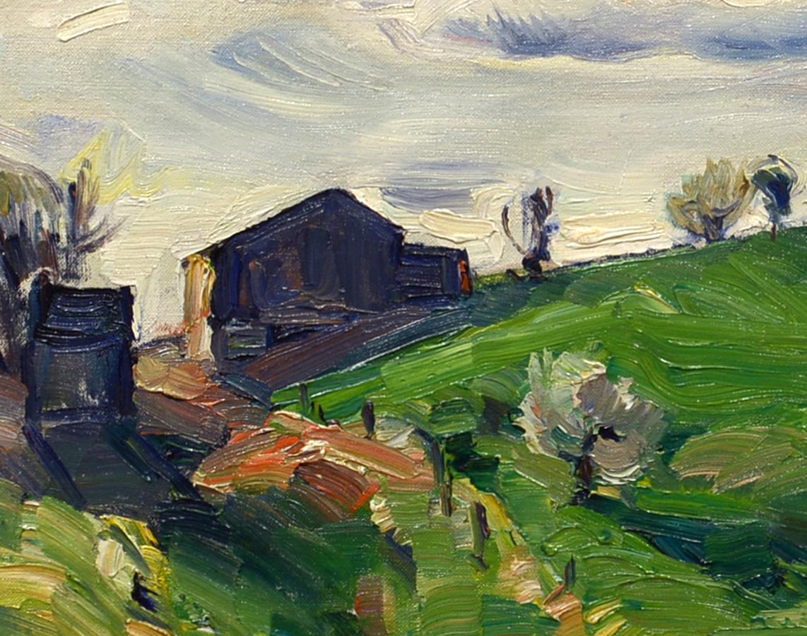 Sommerfarm, amerikanischer Impressionist, Öl, Landschaft, New Hope, Pennsylvania (Amerikanischer Impressionismus), Painting, von John Fulton Folinsbee