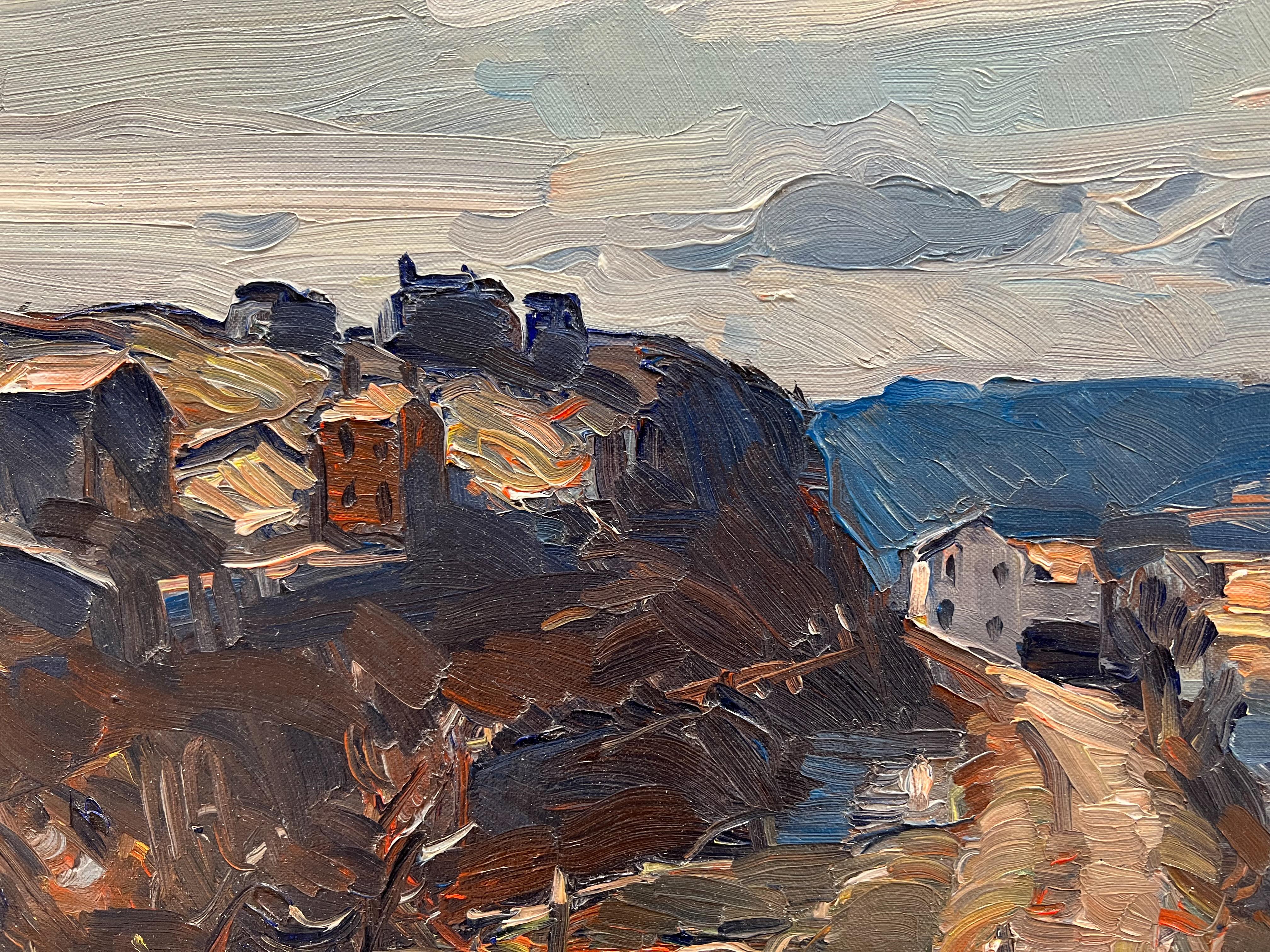Upper Delaware - American Landscape Painting.  Moody Expressionist Landscape. For Sale 1