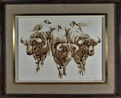 Retro Three bulls