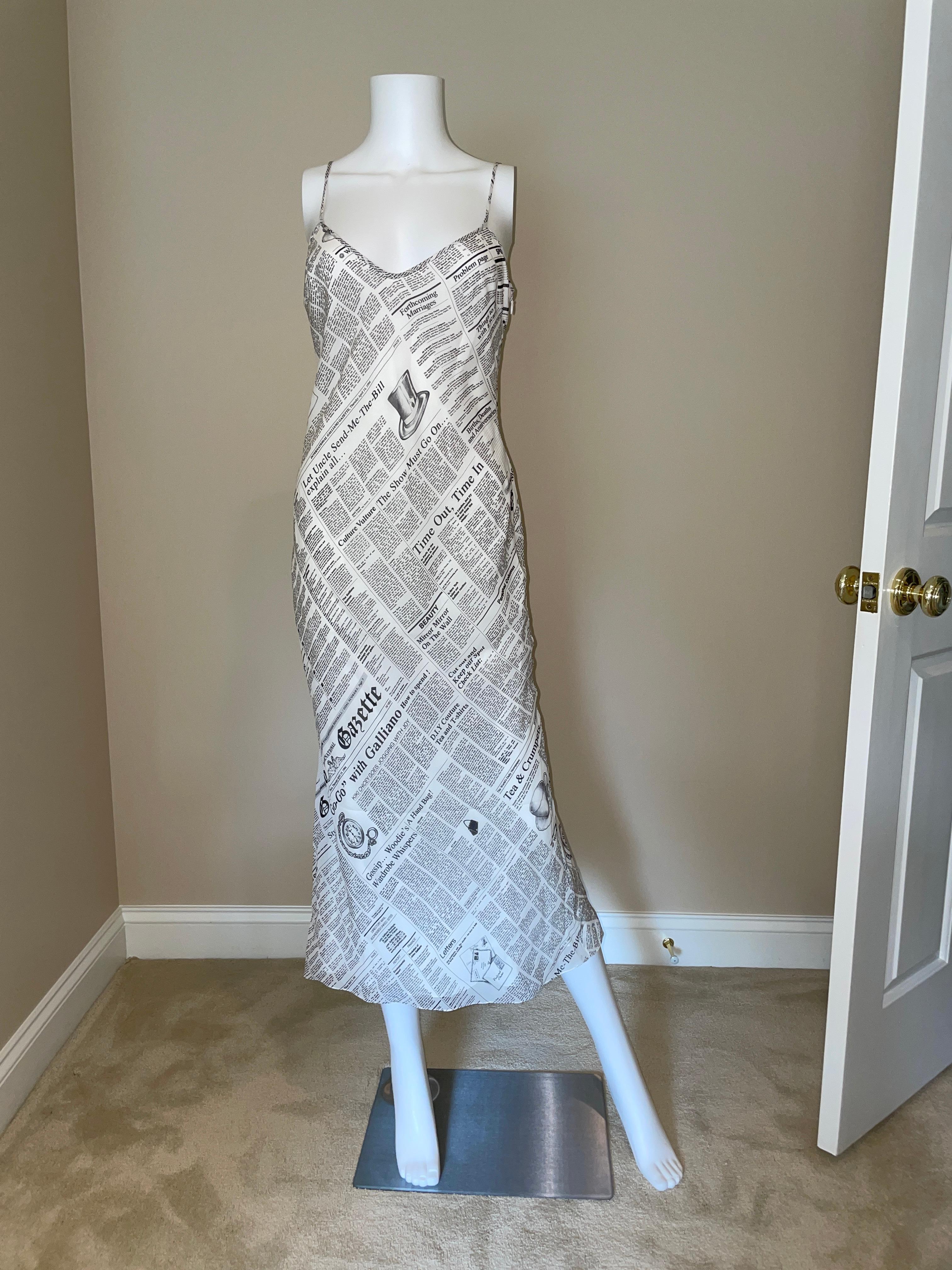 JOHN GALLIANO '18 silk maxi dress In New Condition In Leonardo, NJ