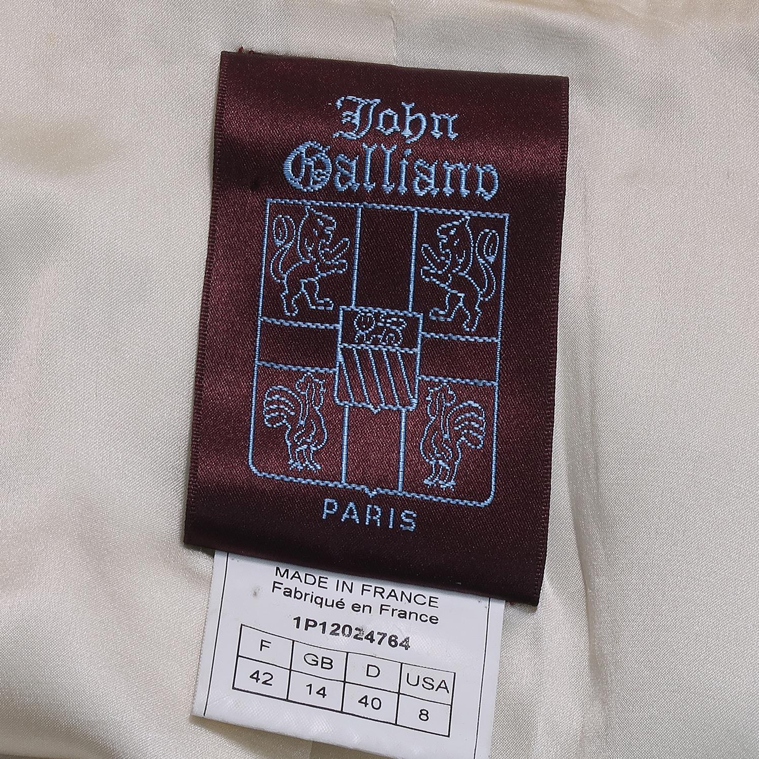 Veste embellie en coton et viscose John Galliano des années 1990 en vente 5