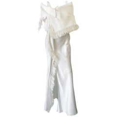 John Galliano 1990s Raffia Shawl Dress