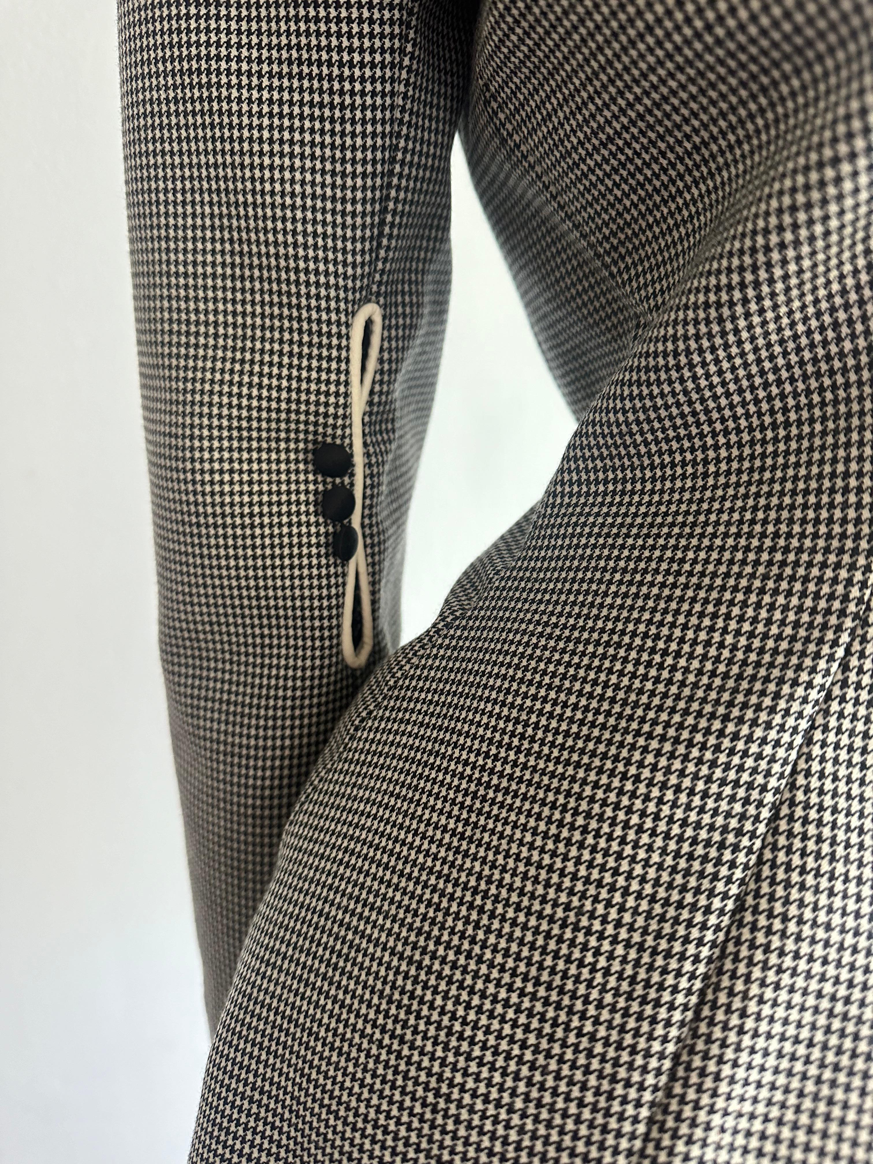 JOHN GALLIANO Vintage Houndstooth Padded Hip Suit 1