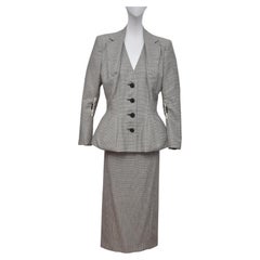 JOHN GALLIANO Vintage Houndstooth Padded Hip Suit