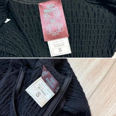 JOHN GALLIANO 1999 Vintage Black Fringe 2 Piece Dress Jacket Set