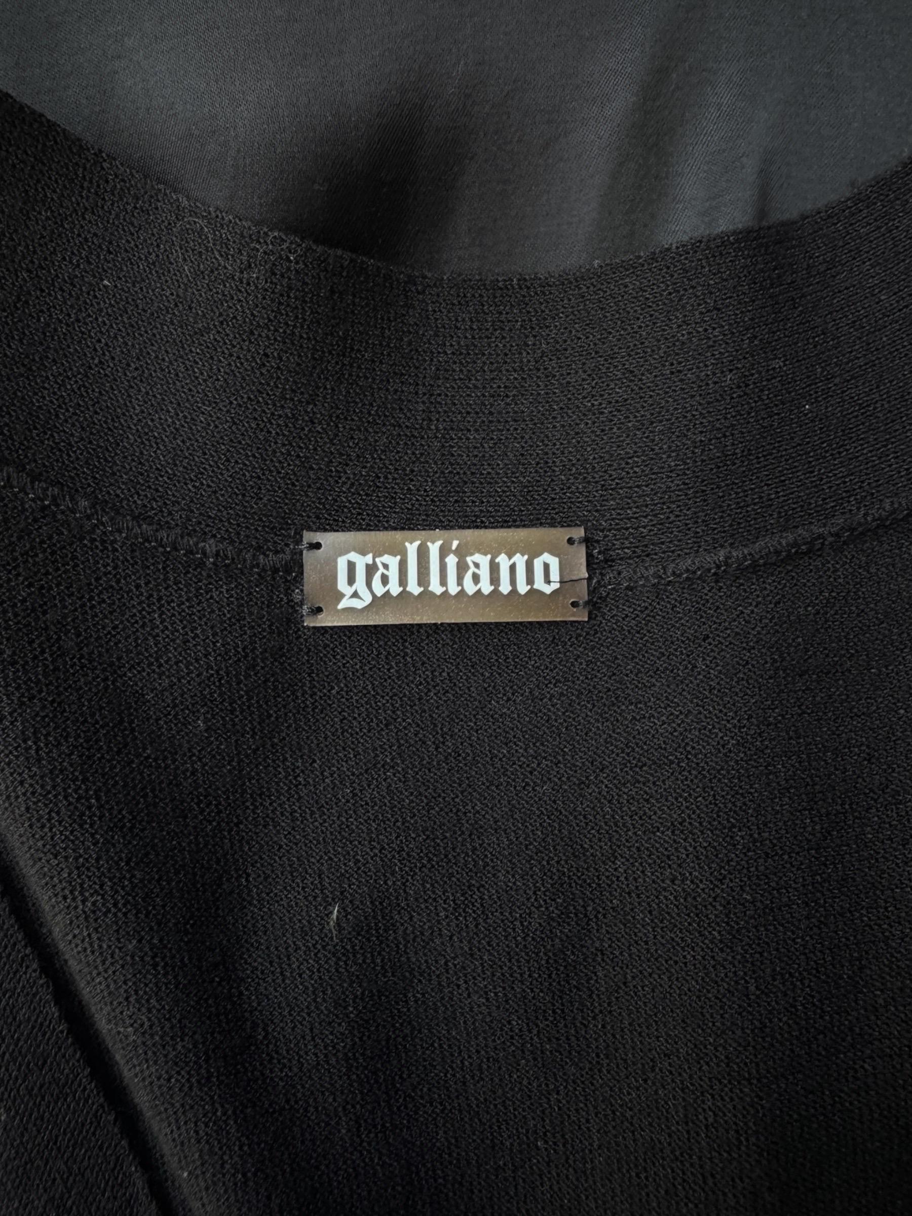 mini vestido negro de los años 2000 de john galliano en venta 5