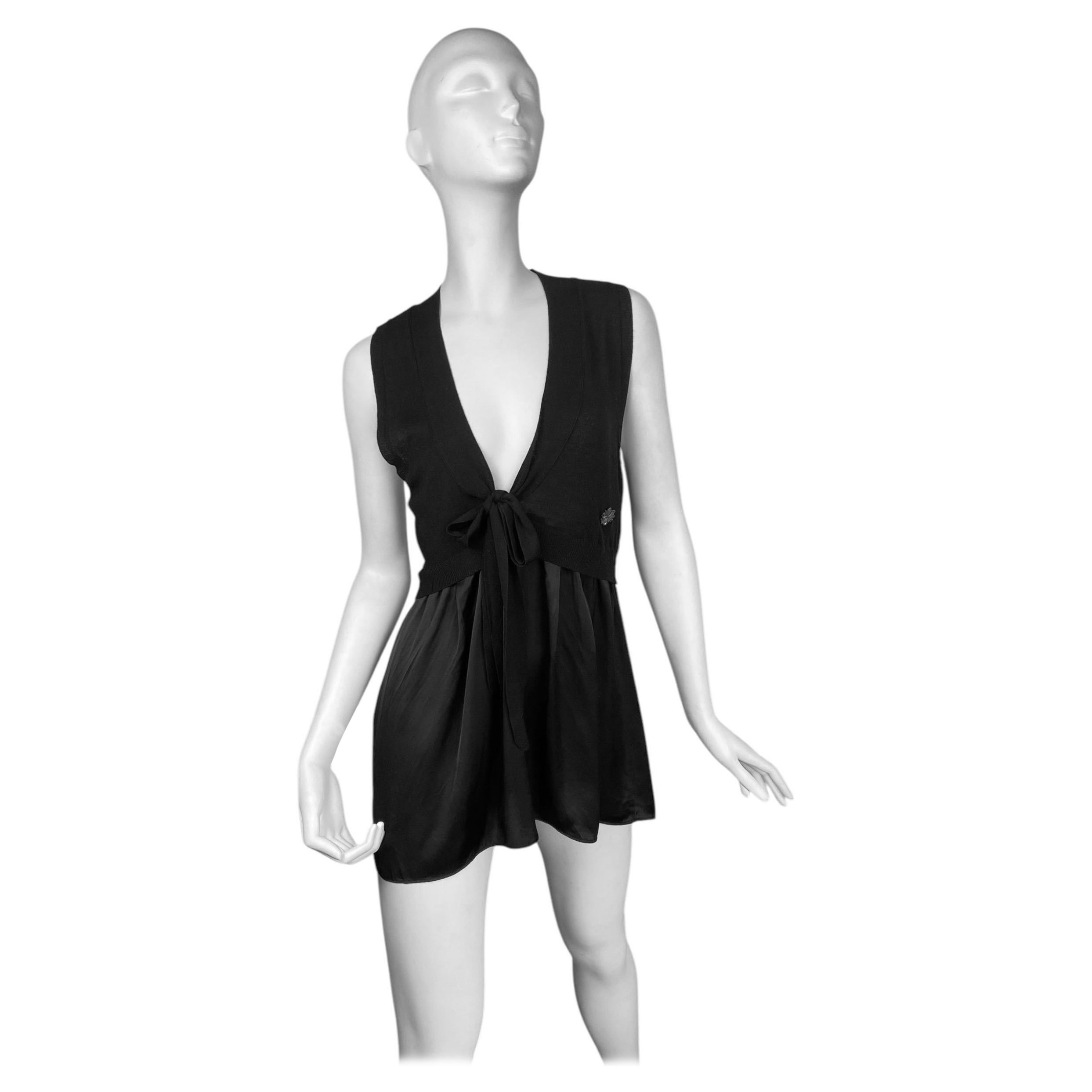 JOHN GALLIANO 2000s BLACK MINI DRESS