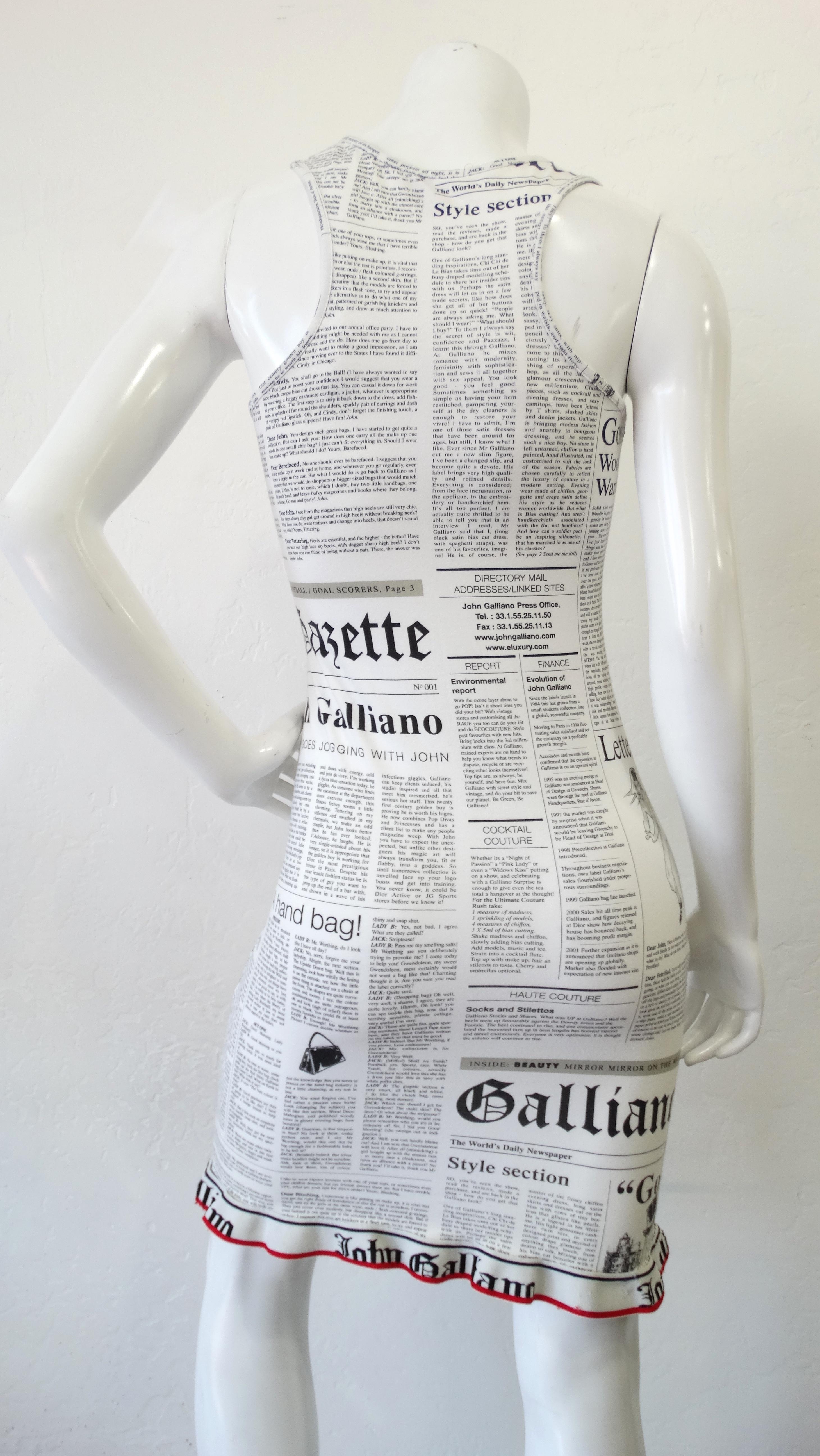 john galliano newspaper dress