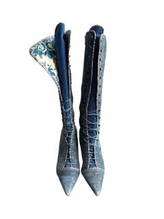 John Galliano 2000’s Lace-Up Knee-High Boots