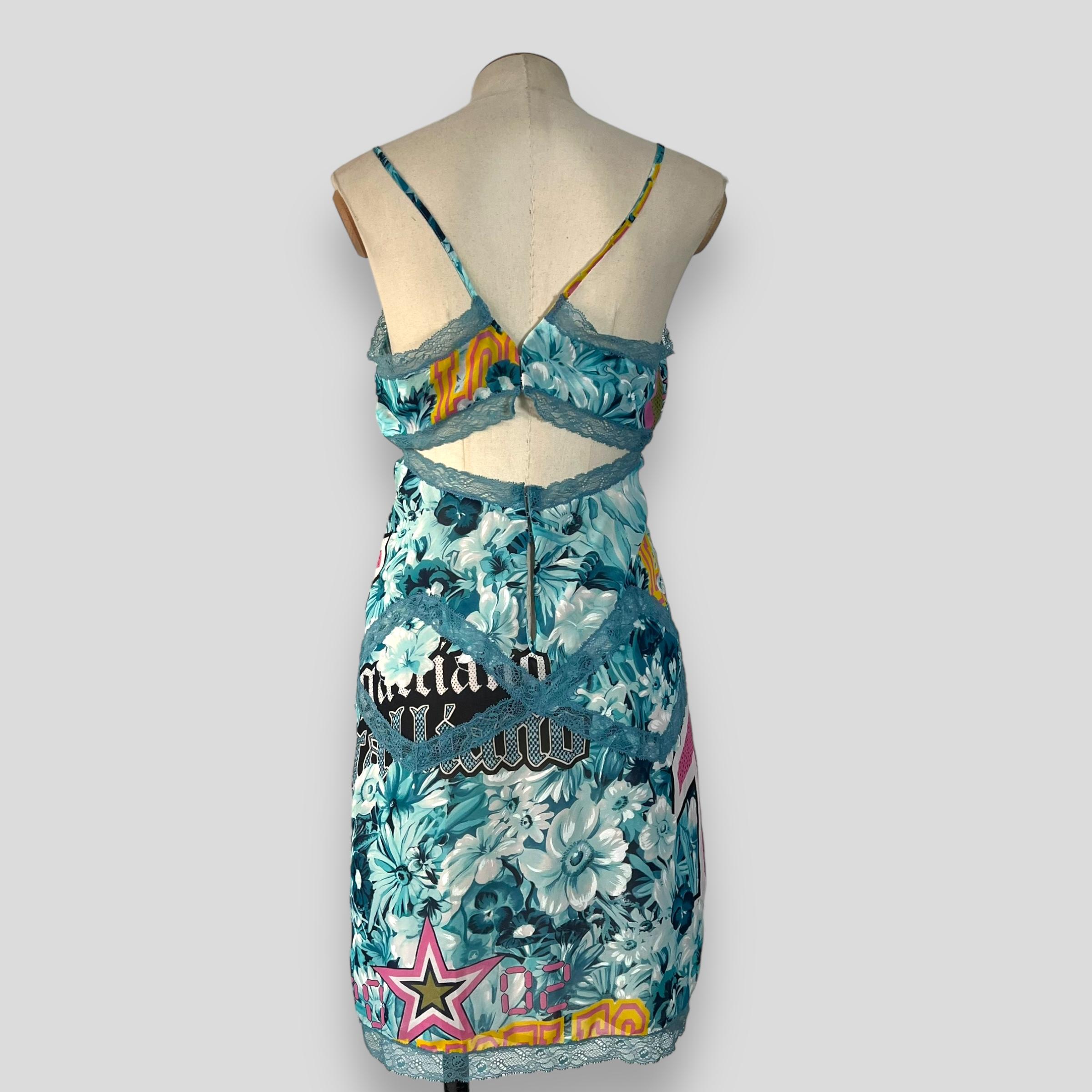 Gray John Galliano 2000s Mini Dress For Sale