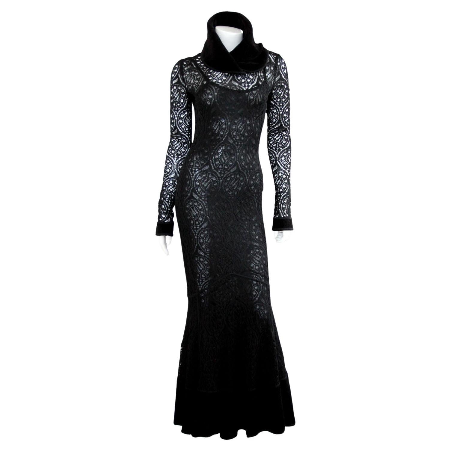 Dior Haute Couture Cocktail Dress w/ Velvet 