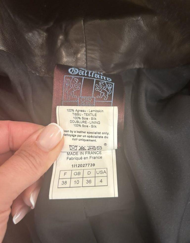 John Galliano 2001 Vintage leather jacket For Sale 1