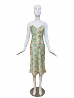 Abito al ginocchio in seta con stampa Geisha, collezione John Galliano 2001