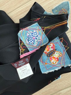 JOHN GALLIANO 2002 Vintage 3D Y2K Patchwork Embroidered Evening Gown Maxi Dress