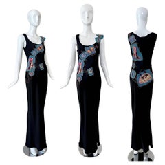 JOHN GALLIANO 2002 Vintage 3D Y2K Patchwork Embroidered Evening Gown Maxi Dress