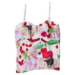 Camiseta de tirantes de seda con estampado asiático John Galliano 2005