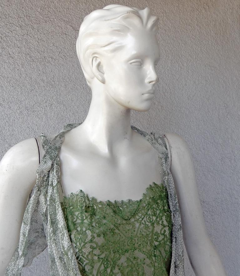 Women's John Galliano 2005 Bias Cut Deco Inspired Runway Silk Evening Dress For Sale
