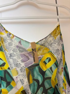 JOHN GALLIANO 2005 Vintage Seide Rüschen Print Asymmetrischer Maxirock