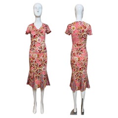 JOHN GALLIANO 2006 Vintage Pink Floral Skirt Set