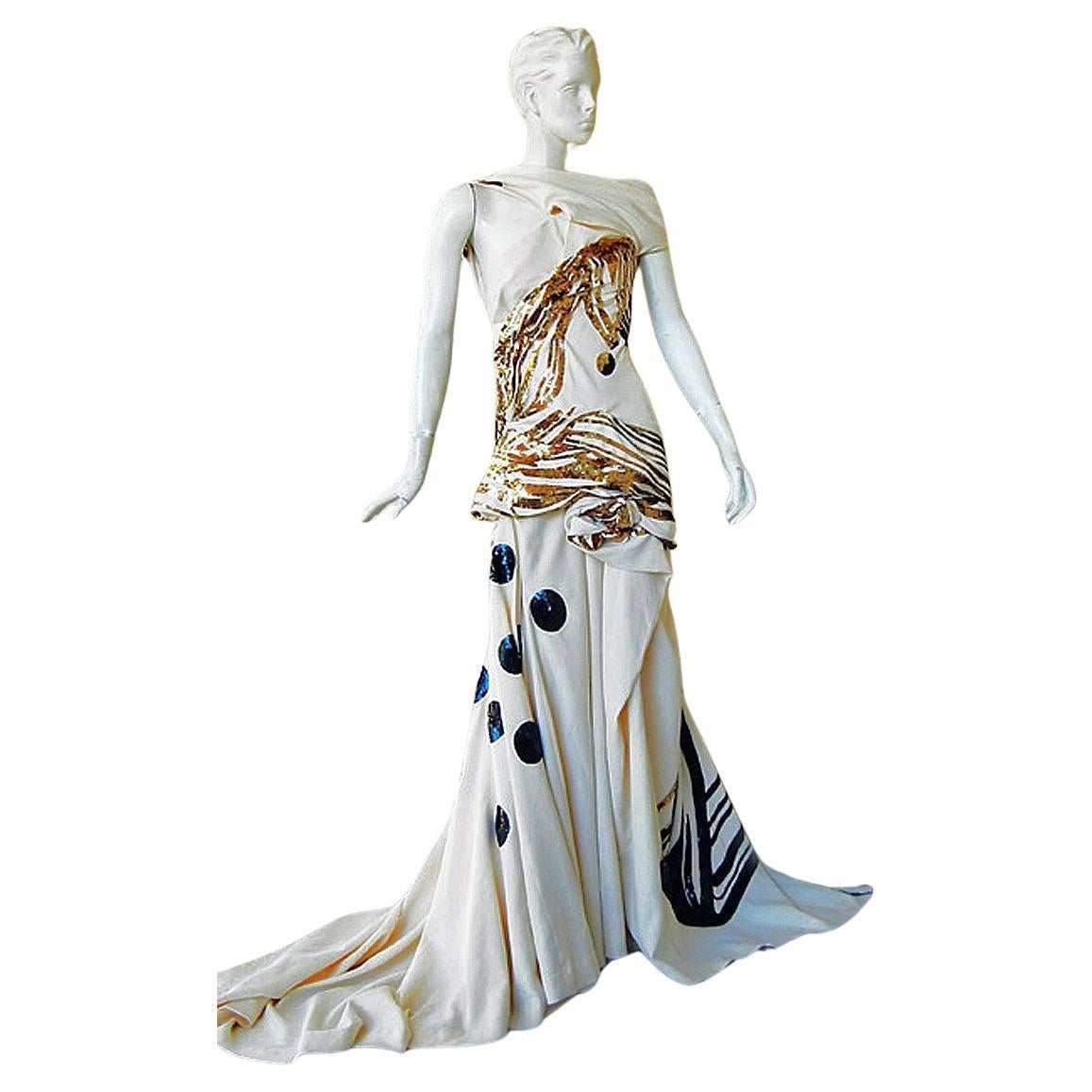 John Galliano 2007 "Faberge" Rare  Runway "Finale" Gown Dress