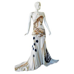 Retro John Galliano 2007 "Faberge" Rare  Runway "Finale" Gown Dress