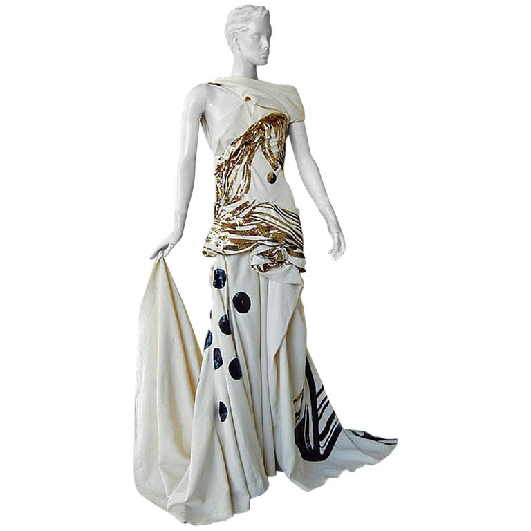 John Galliano 2007 Faberge Rare Runway Finale Gown Dress For