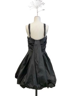 JOHN GALLIANO Abito da cocktail nero “Moulin Rouge” di seta  FW 2008